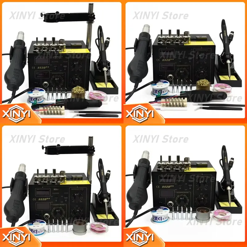 SAIKE 852D++ 2 in 1 SMD Rework - Smd Rework Station Hot Air Soldering 2 In 1 ulasan dan harga