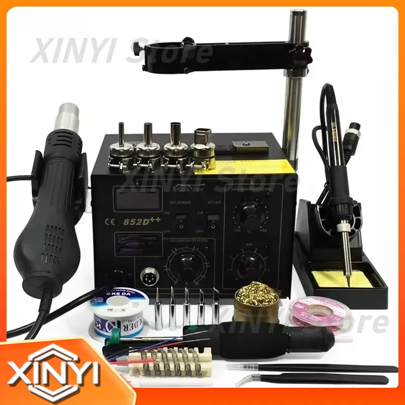 SAIKE 852D++ 2 in 1 SMD Rework - Smd Rework Station Hot Air Soldering 2 In 1 ulasan dan harga