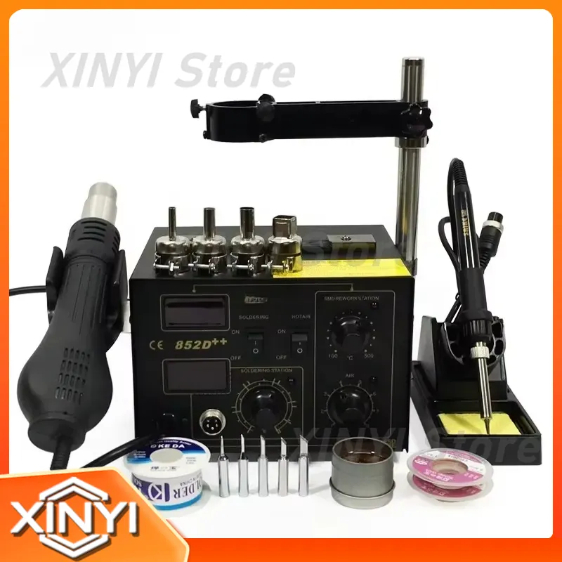 SAIKE 852D++ 2 in 1 SMD Rework - Smd Rework Station Hot Air Soldering 2 In 1 ulasan dan harga