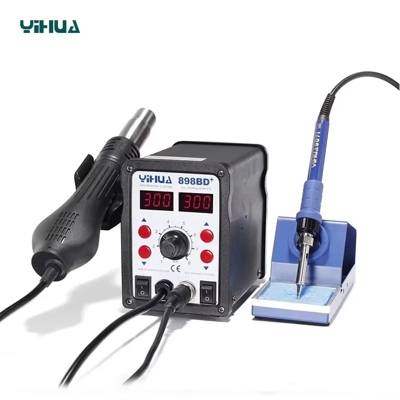 YIHUA 898BD+ 220V 2 in 1 Digit - Smd Rework Station Hot Air Soldering 2 In 1 ulasan dan harga